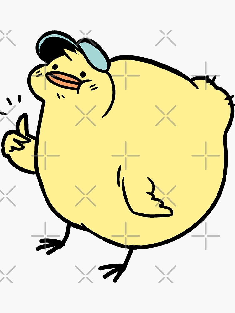 Thumbnail 3 of 3, Sticker, Thumbs Up Birdblob designed and sold by Sabtastic.