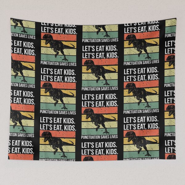 Item preview, Funny Let's Eat Kids Punctuation Saves Lives Grammar designed and sold by lydiamoranart.