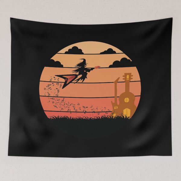 Item preview, Copy of Scary witch riding guitar music designed and sold by YacineHB01.