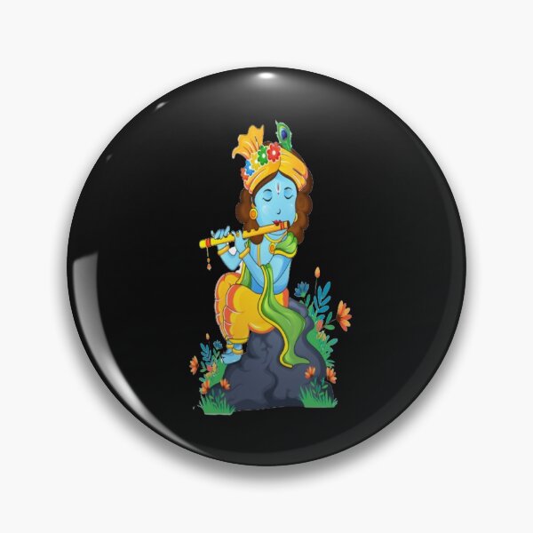 Item preview, Janmashtami Day indian god krishna playing flute sticker and T-shirt designed and sold by angel1818.