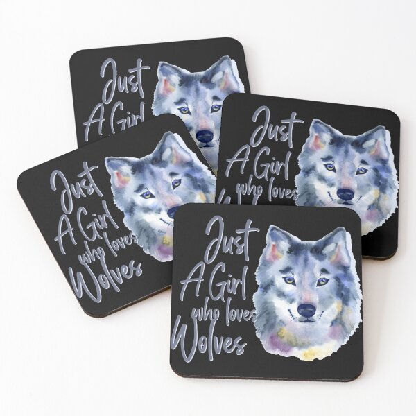 Item preview, Just A Girl Who Loves Wolves : Watercolor Wolf Illustration For Woman Who Likes Wild Wolf designed and sold by kongju.