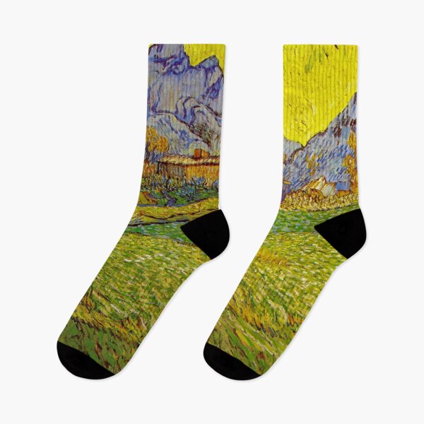 Item preview, A Meadow in the Mountains , Le Mas de Saint-Paul (Remastered) , 1889 by Vincent Van Gogh designed and sold by Paintism.