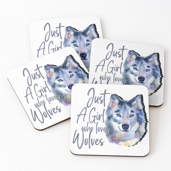 Item preview, Just A Girl Who Loves Wolves : Watercolor Wolf Illustration For Woman Who Likes Wild Wolf designed and sold by kongju.