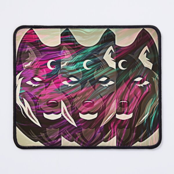 Item preview, Multicoloured wolf with abstract background designed and sold by Simi2020.