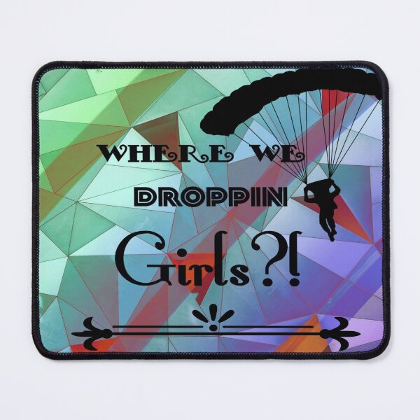 Item preview, Where we droppin girls phrase with abstract background designed and sold by Simi2020.