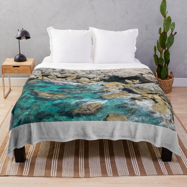 Item preview, Turquoise sea and Rocks Background designed and sold by mhailittlearts.