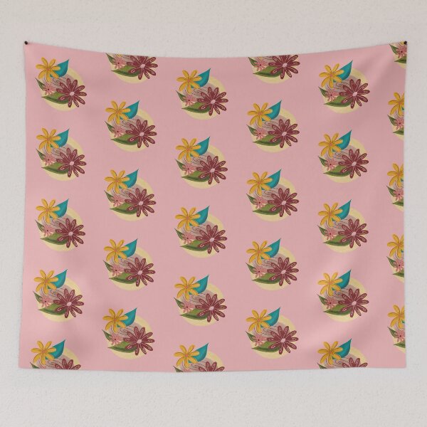 Item preview, Coloured flowers on the stone  designed and sold by Labambapattern.