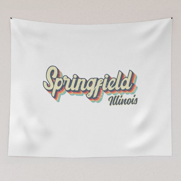 Item preview, Springfield city Illinois Retro Vintage 70s rainbow designed and sold by Teelogic.