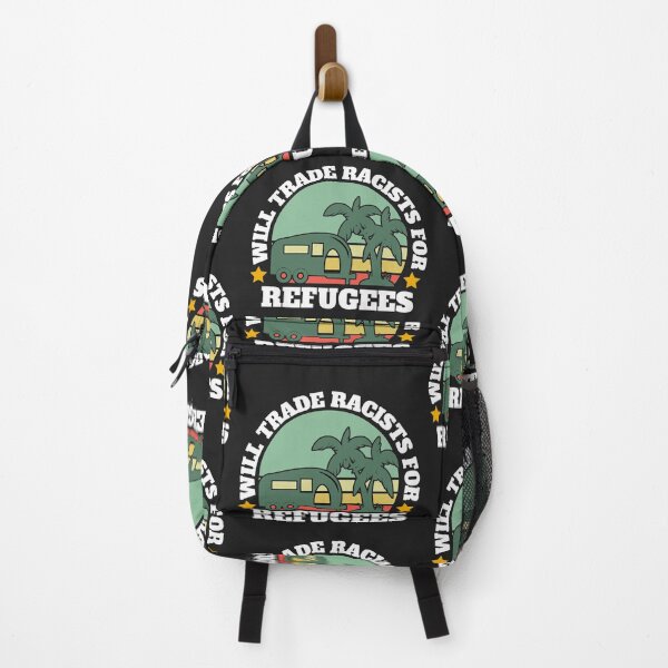 Item preview, Will trade racists for refugees (Camping RV Sunset) designed and sold by UnboundFull.