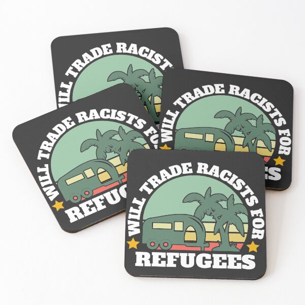 Item preview, Will trade racists for refugees (Camping RV Sunset) designed and sold by UnboundFull.