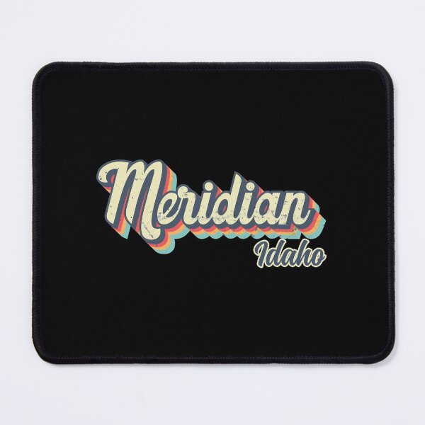Item preview, Meridian city Idaho Retro Vintage 70s rainbow designed and sold by Teelogic.