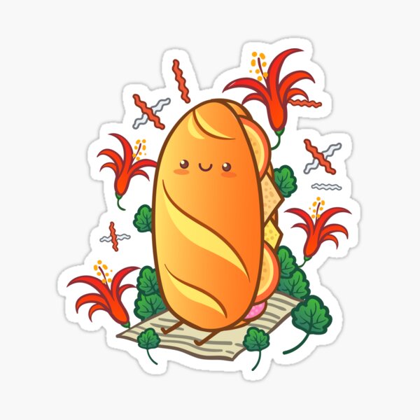 Item preview, Cute Banh Mi Vietnamese Sandwich designed and sold by binhlum.
