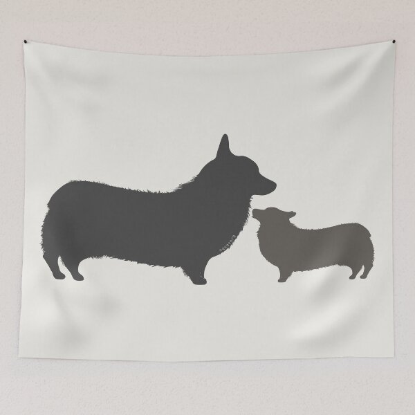 Item preview, Modern Double Corgi Silhouettes designed and sold by kmkmonkay.