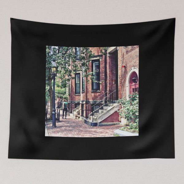 Item preview, Boston MA - Walking the Dog on Mount Vernon Street designed and sold by Susan Savad.