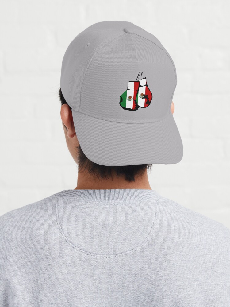 Embroidered Shield and flag SnapBack Mexico New Era WHITE hat