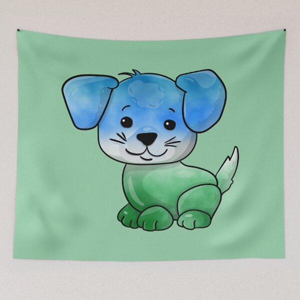 Item preview, Gay Man Subtle Watercolour Pride Flag Cartoon Puppy designed and sold by cashewdays.
