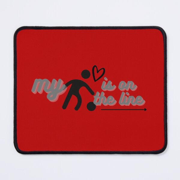 Item preview, Football My Heart Is On The Line shirt designed and sold by Cheeky Popp.