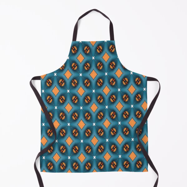 Item preview, various surface pattern prepared in orange on a blue background designed and sold by TeeFashionShop.