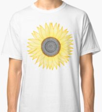 Goldene Mandala-Sonnenblume Classic T-Shirt