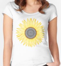 Golden Mandala Sunflower Women's Fitted Scoop T-Shirt