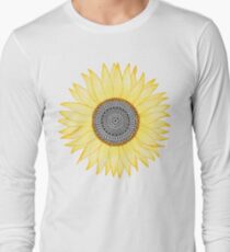 Golden Mandala Sunflower Long Sleeve T-Shirt