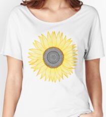 Goldene Mandala-Sonnenblume Baggyfit T-Shirt