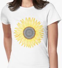 Camiseta entallada Golden Mandala Sunflower