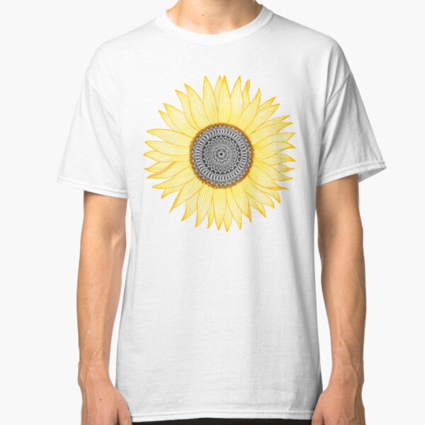 Golden Mandala Sunflower Classic T-Shirt