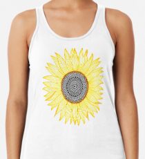 Camiseta de tirantes para mujer Golden Mandala Sunflower