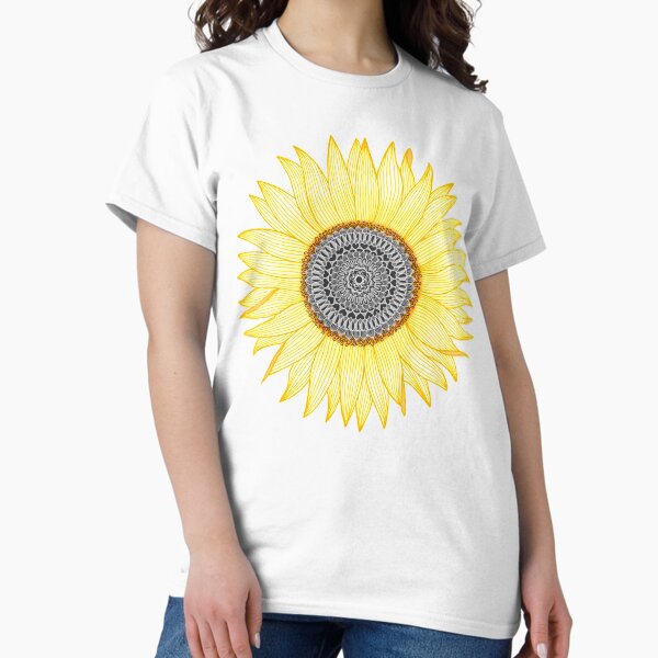 Vista previa del artículo con la obra «Girasol mandala dorado», diseñado y vendido por paviash.