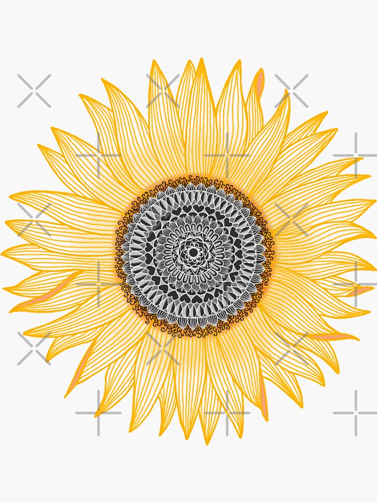 Golden Mandala Sunflower by paviash