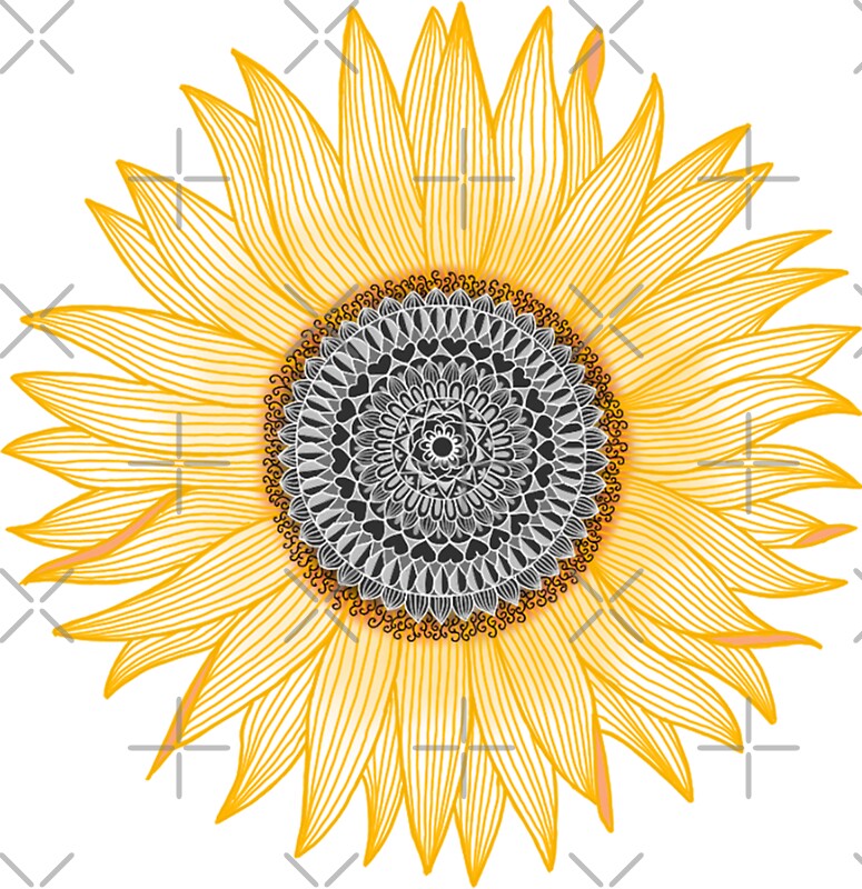 quot golden mandala sunflower quot stickers by paviash redbubble quot golden mandala sunflower quot stickers by paviash redbubble