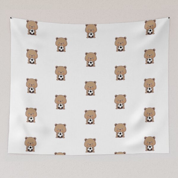 Item preview, Cute Bear Holding Soccer Ball designed and sold by ijdesigns.
