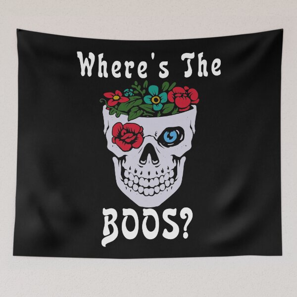 Item preview, Flowers Blooming Skull Where's The Boos designed and sold by Olhado.
