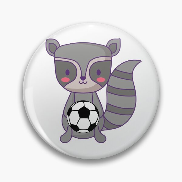 Item preview, Cute Racoon Holding Soccer Ball designed and sold by ijdesigns.