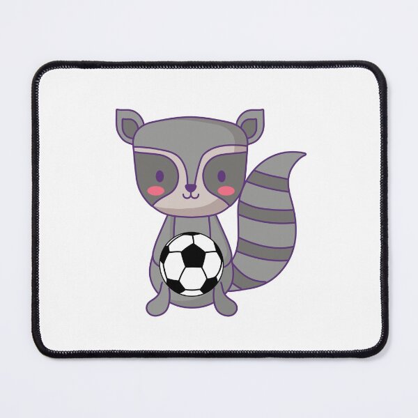 Item preview, Cute Racoon Holding Soccer Ball designed and sold by ijdesigns.