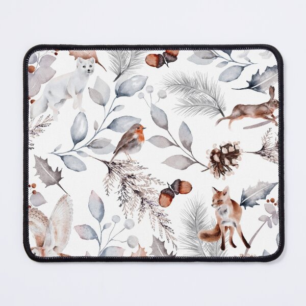Item preview, Wild animal winter scene pattern designed and sold by Nessi-Artdesign.