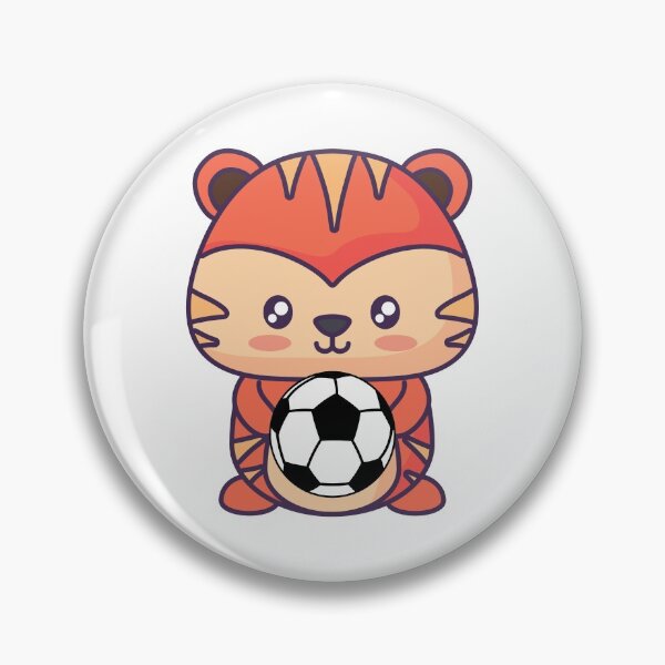 Item preview, Cute Tiger Holding Soccer Ball designed and sold by ijdesigns.