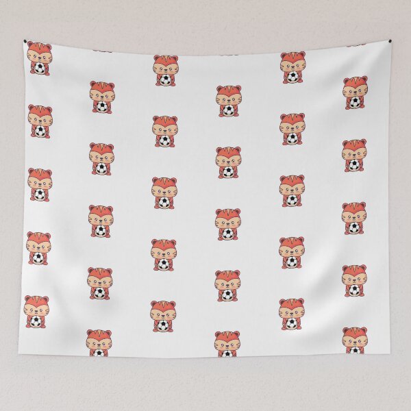 Item preview, Cute Tiger Holding Soccer Ball designed and sold by ijdesigns.