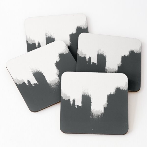 Item preview, Abstract Art Brush Strokes in Neutral Taupe Black and White  designed and sold by kasamor.