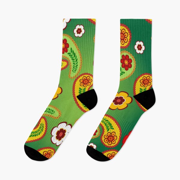 Item preview, Vivid green seamless floral pattern with paisley and flowers designed and sold by TeeFashionShop.