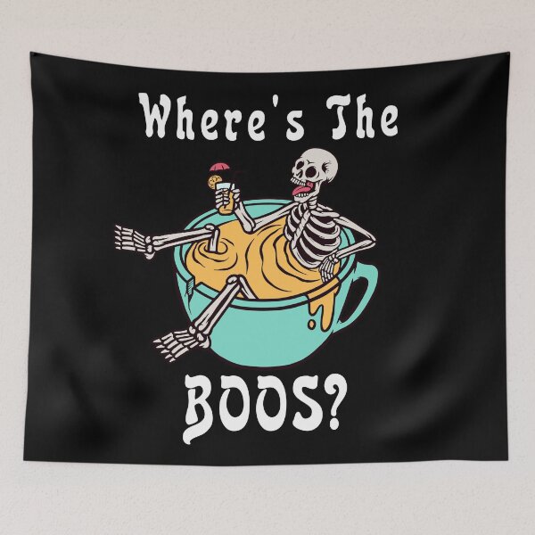 Item preview, Relaxing in cofee cup Skeleton Where's The Boos designed and sold by Olhado.