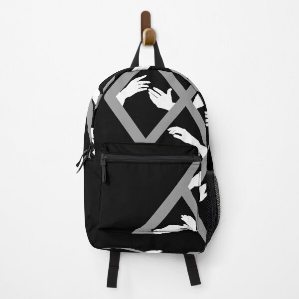 Item preview, hands reached, hand dance, rhombus, monochrome, minimalism, white on black designed and sold by Maria Mihailova.