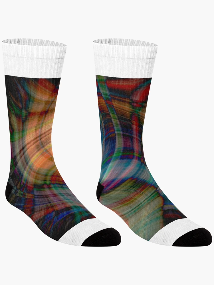 Thumbnail 3 of 5, Socks, Colorful Abstract Floral Design designed and sold by Rendy Christian Halim.