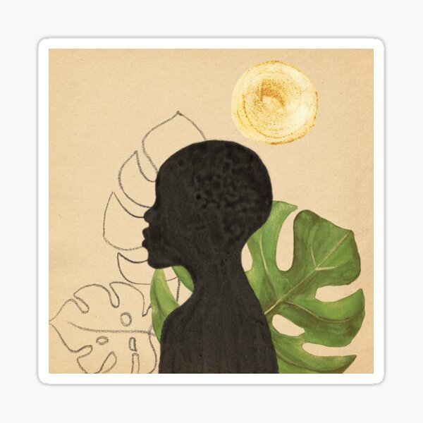 Aperçu de l'œuvre Fille noire tropicale créée et vendue par WhalesWay.