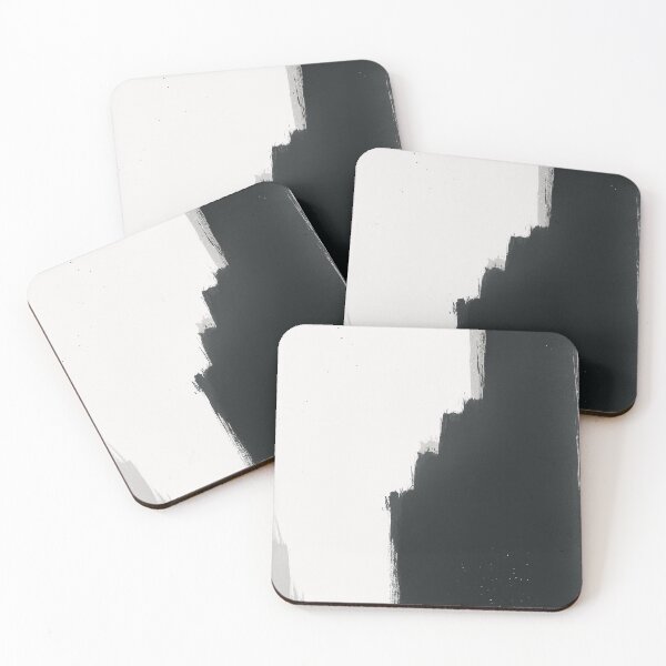Item preview, Modern Abstract Art Brush Strokes Beige Black and White  designed and sold by kasamor.