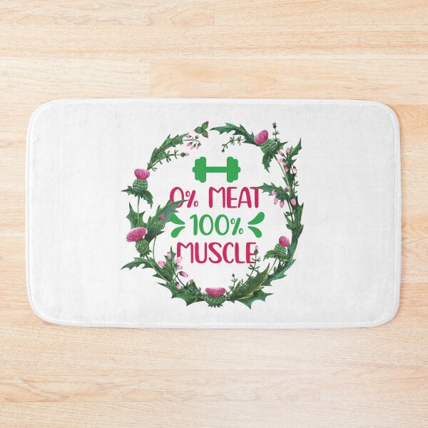 Item preview, 0% Meat 100% Muscle Floral Watercolor designed and sold by bumperapparels.
