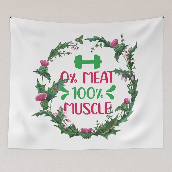 Item preview, 0% Meat 100% Muscle Floral Watercolor designed and sold by bumperapparels.