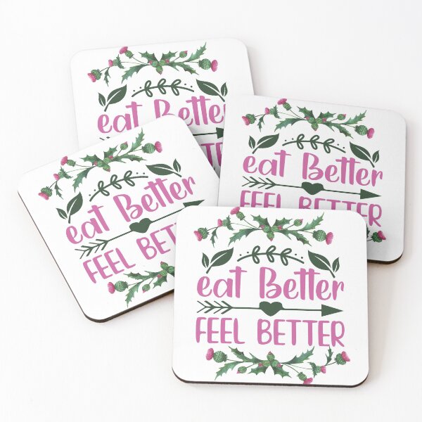 Item preview, Eat Better Feel Better Floral Watercolor designed and sold by bumperapparels.