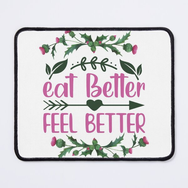 Item preview, Eat Better Feel Better Floral Watercolor designed and sold by bumperapparels.